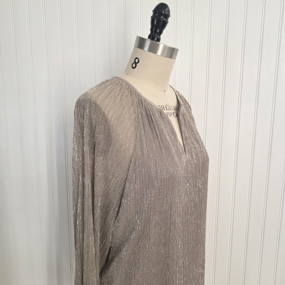 Banana Republic Balloon Sleeve Metallic Blouse Size L - Picture 3 of 7